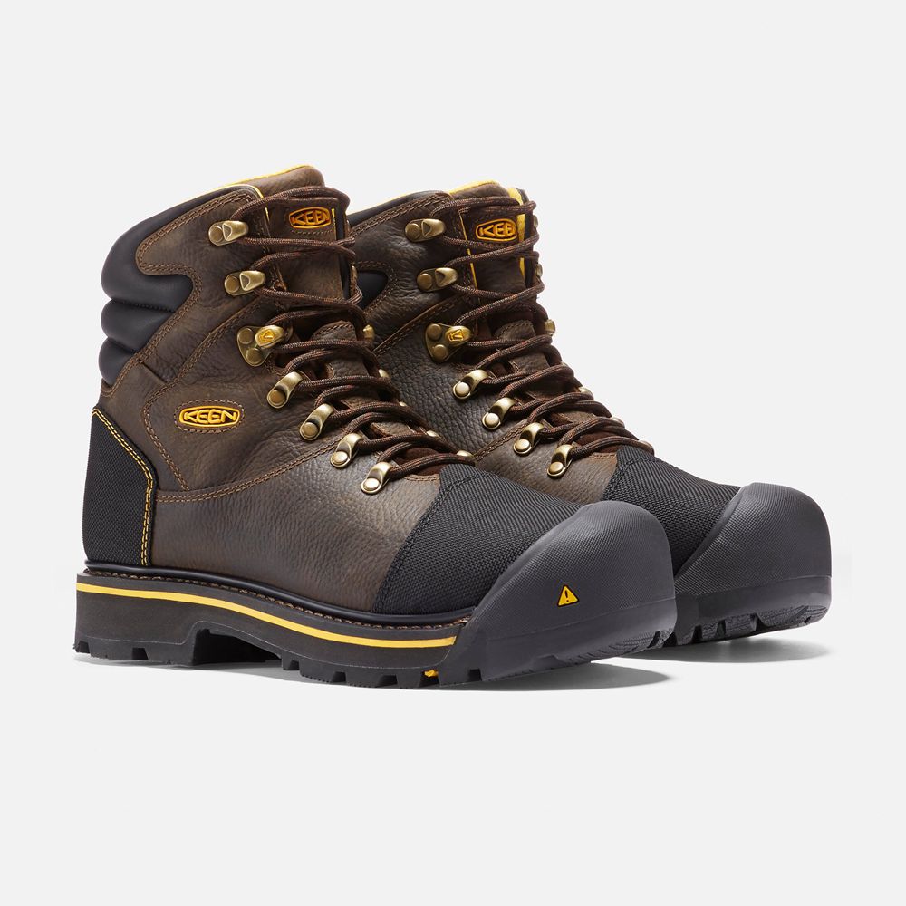 Keen Laarzen Heren Bruin/Zwart - Milwaukee 6\" (Steel Toe) - 69014-MFLO